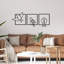 Élégant accessoire mural décoratif en métal, noir, 17,3 po x 20,1 po | Fabrication 100% métal, épaisseur: 0,05 pouce | Parfait pour la décoration intérieure, l'esthétique moderne et l'art mural unique