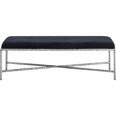 Iyania Chenille Fabric Bench by Everly Quinn