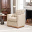 Fauteuil pivotant en cuir véritable Azib-1411745310