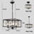 Ziar 4 - Light Dimmable Black Square/Rectangle Pendant Light