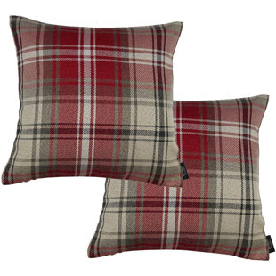 Plaid Square Cushion Cover (Set of 2)