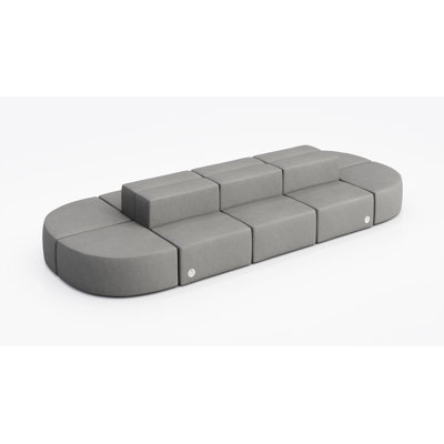 10 Person Modular Seating -Vinyl, With Power Outlet