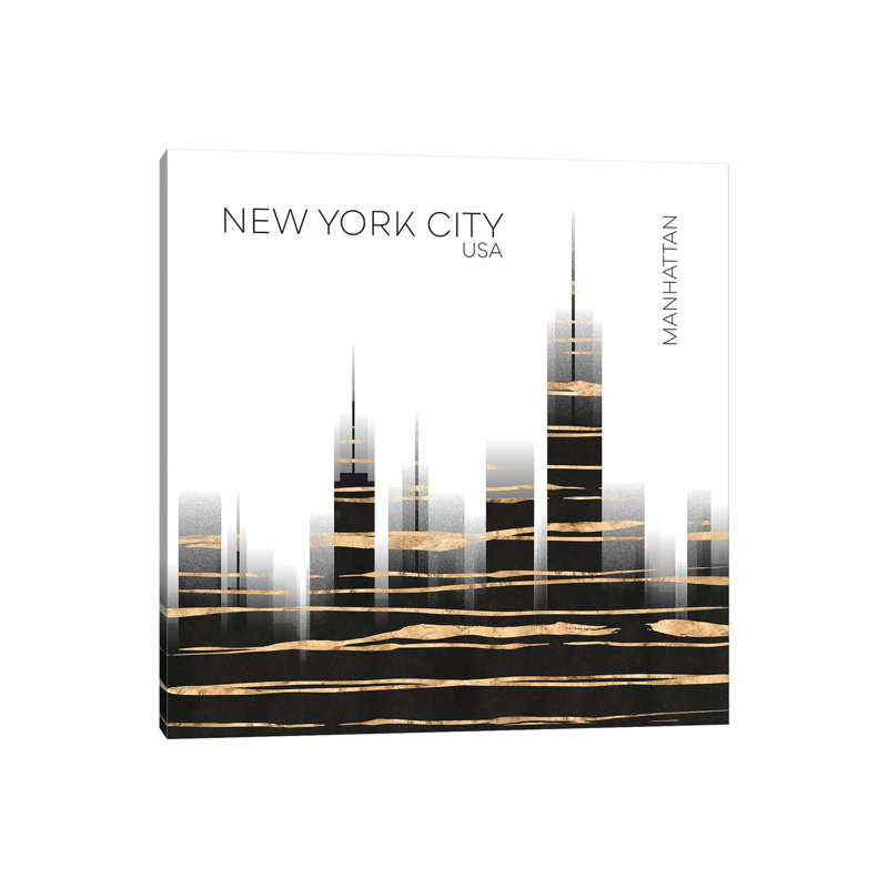 Urban Art NYC Skyline by Melanie Viola - Print on Canvas, Wrapped Canvas, 93.98cm H x 93.98cm W x 3.81cm D