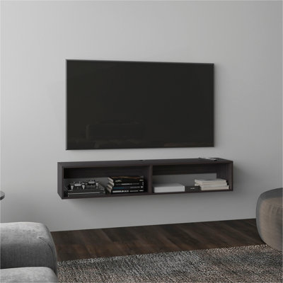 Meuble télé flottant 59 po avec deux tablettes rectangulaires Eco