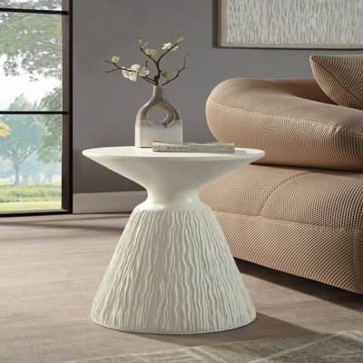 Accent Table, Duane Fiber Concrete, Natural White