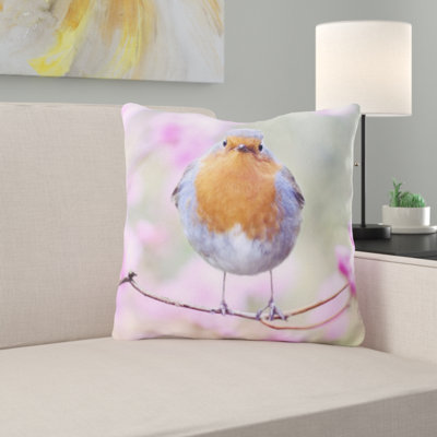 Coussin décoratif oiseau spring