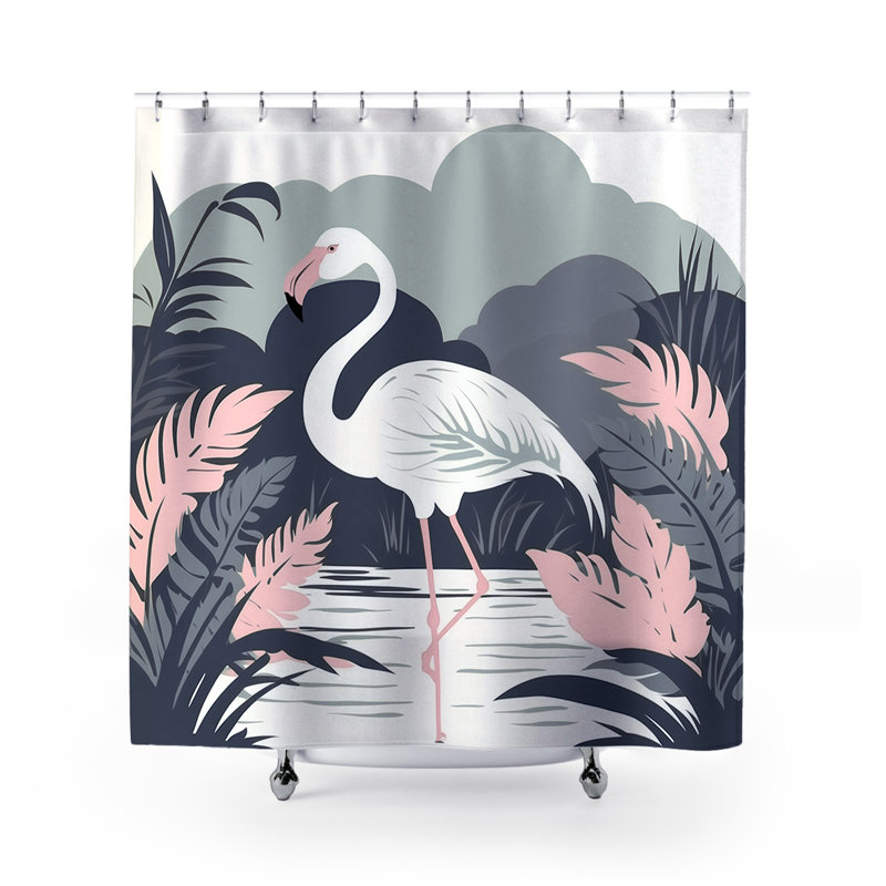 Rideau de douche Traci Flamingo