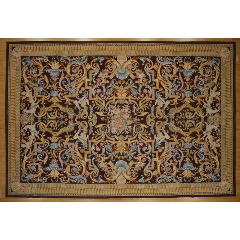 Tapis Savonnerie noué à la main Modren 11 X 16,1