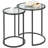 Baina 23.5"H Round Nesting End Table Set with Metal Frame-51277088