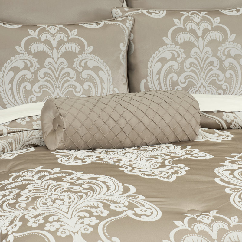 Coussin décoratif avec traversin Potenza, Sable