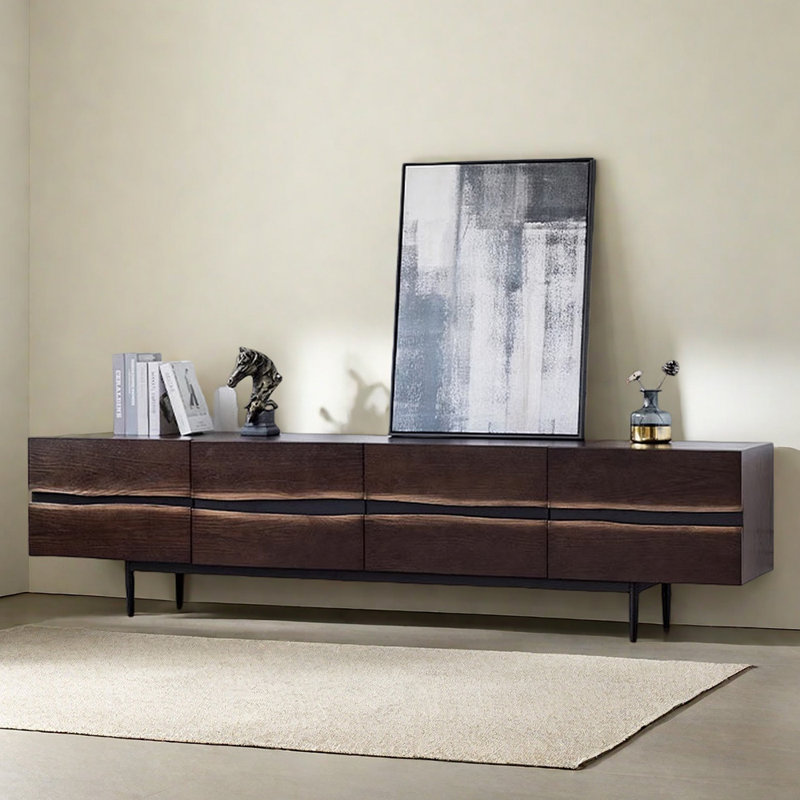 Meuble télé rétro et simple, H 23,62 po x l 94,48 po x P 15,74 po