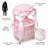 Royal Pavilion Round Doll Crib with Canopy and Bedding
