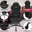 Metro Lane Adjustable Reclining Swiveling PC & Racing Game Chair-1095109421-1095109430