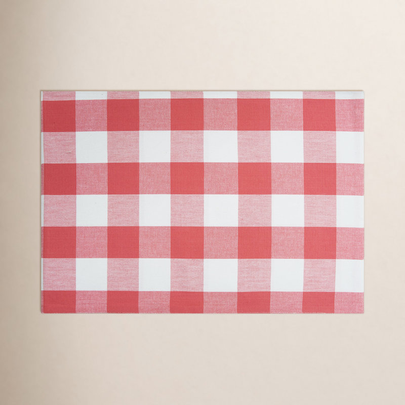 Ensemble de napperons 6 pièces Louis Gingham, Rouge