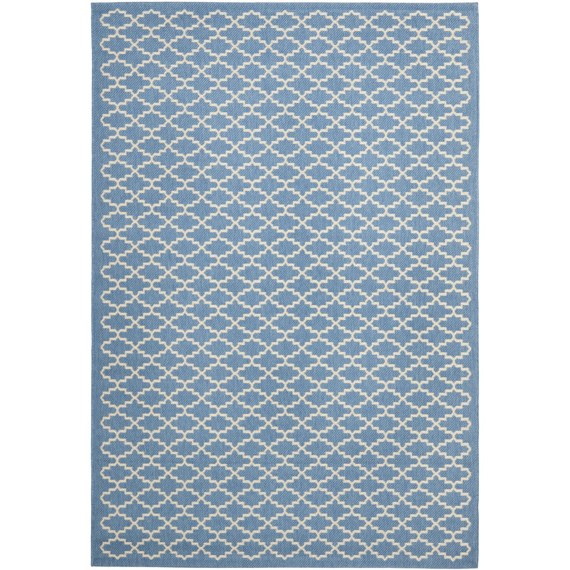 Tapis d'intérieur / extérieur à motif géométrique Herefordshire Performance, Rectangle 9 pi x 12 pi