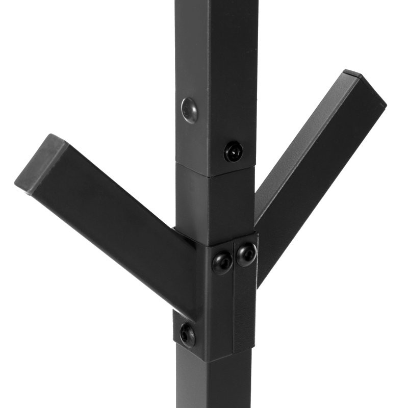Bordes Coat Rack, Hall Tree, Free Standing, 8 Hooks, Entryway, Bedroom, Metal, Contemporary, Black