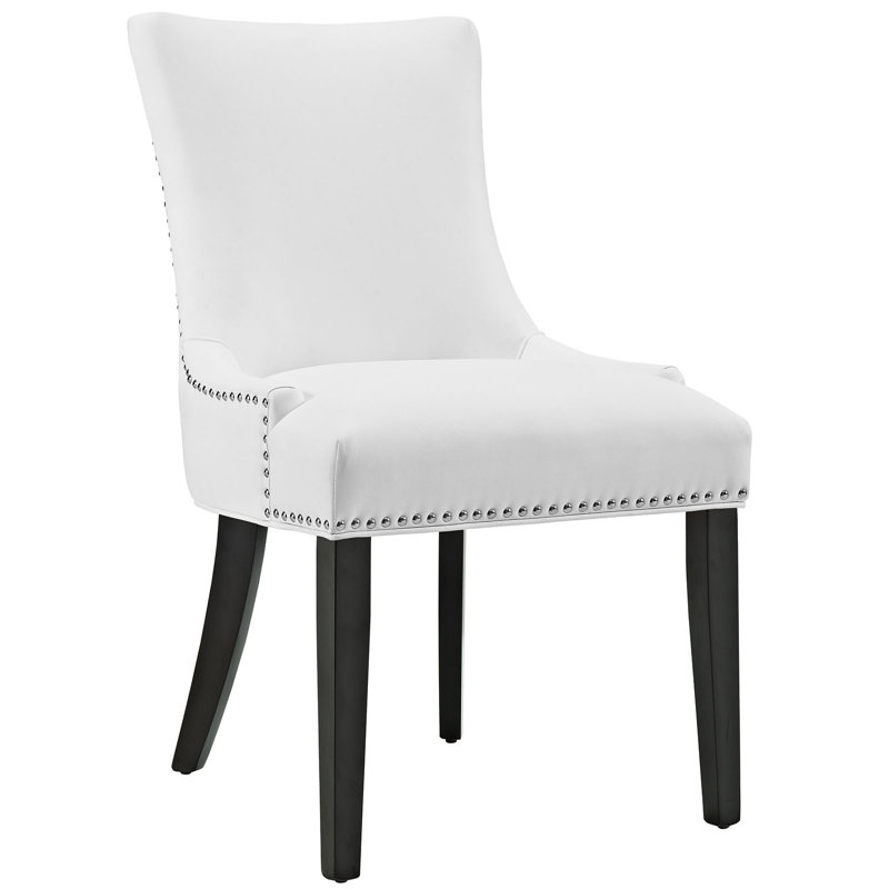 Modway Magnate Vinyl Dining Chair, White, 1