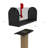 Galvanized Steel Mailbox Mounting Board, Black