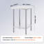 Table de préparation en acier inoxydable 24 pièces 24 x 24 x 34 pouces SUS201 Capacité de charge de 700 lb