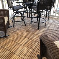 BareDecor EZ-Floor 12 x 12 Teak Wood Snap-In Deck Tiles in Oiled &  Reviews