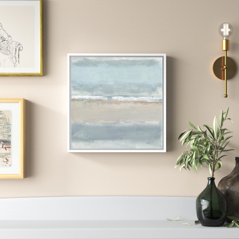 Dandelion " Serenity 1 " by Filippo Ioco Painting Print, 16" H x 16" W x 2" D, White 
