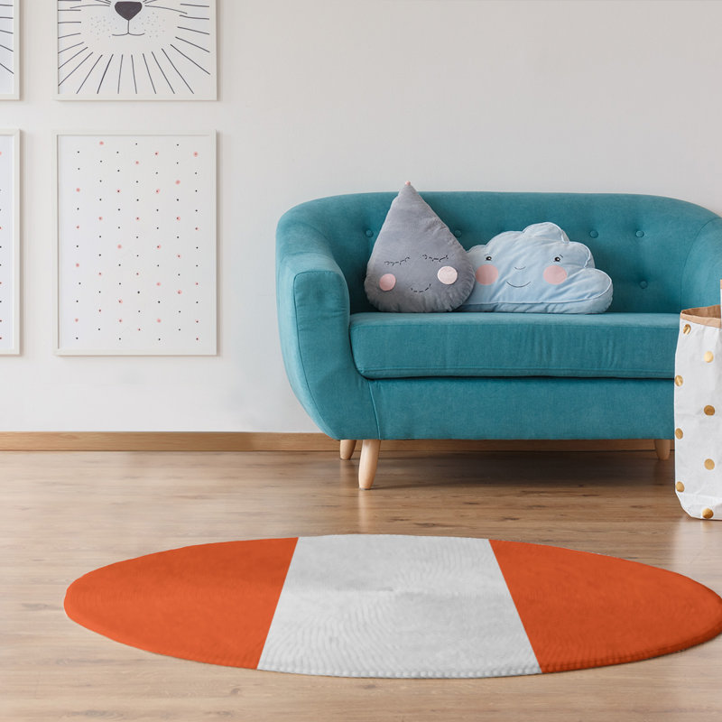 Tapis zone en poly-tapis à rayures de football denver, Rond 5 pi