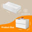 Commode 2 tiroirs empilable, 23,6 po-2061570661