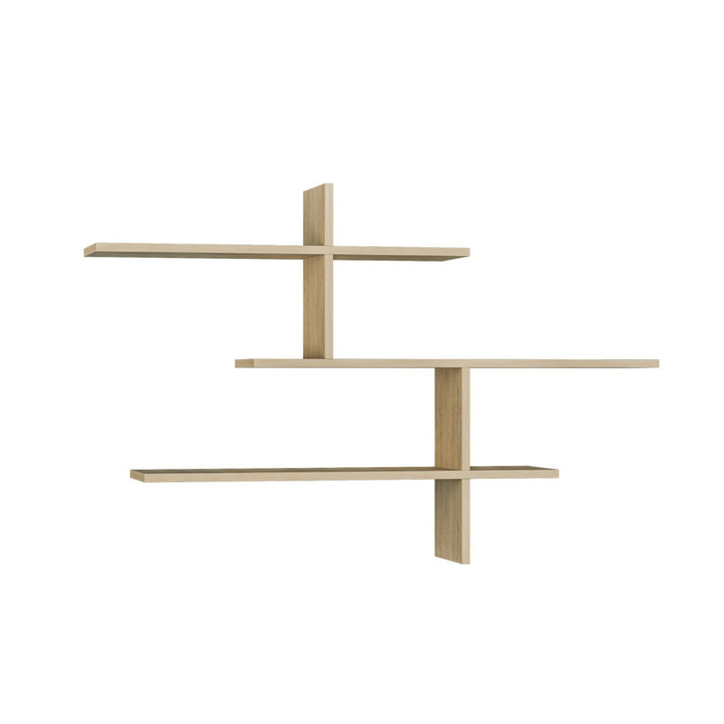 Felicia 3 Piece Floating Shelf, Oak