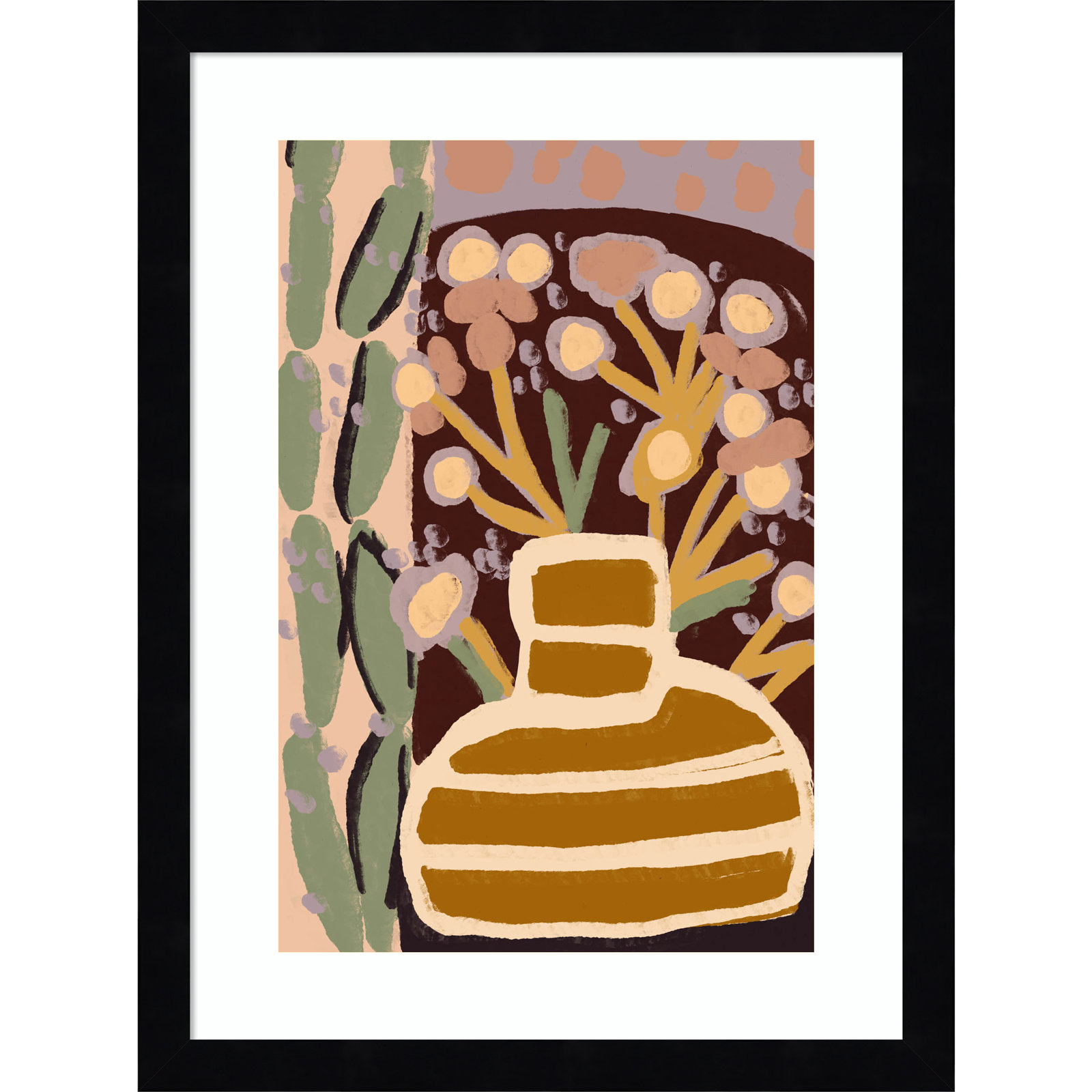 Galya "Pastel Impression" Print by Treechild, 17" H x 13" W, Black Framed