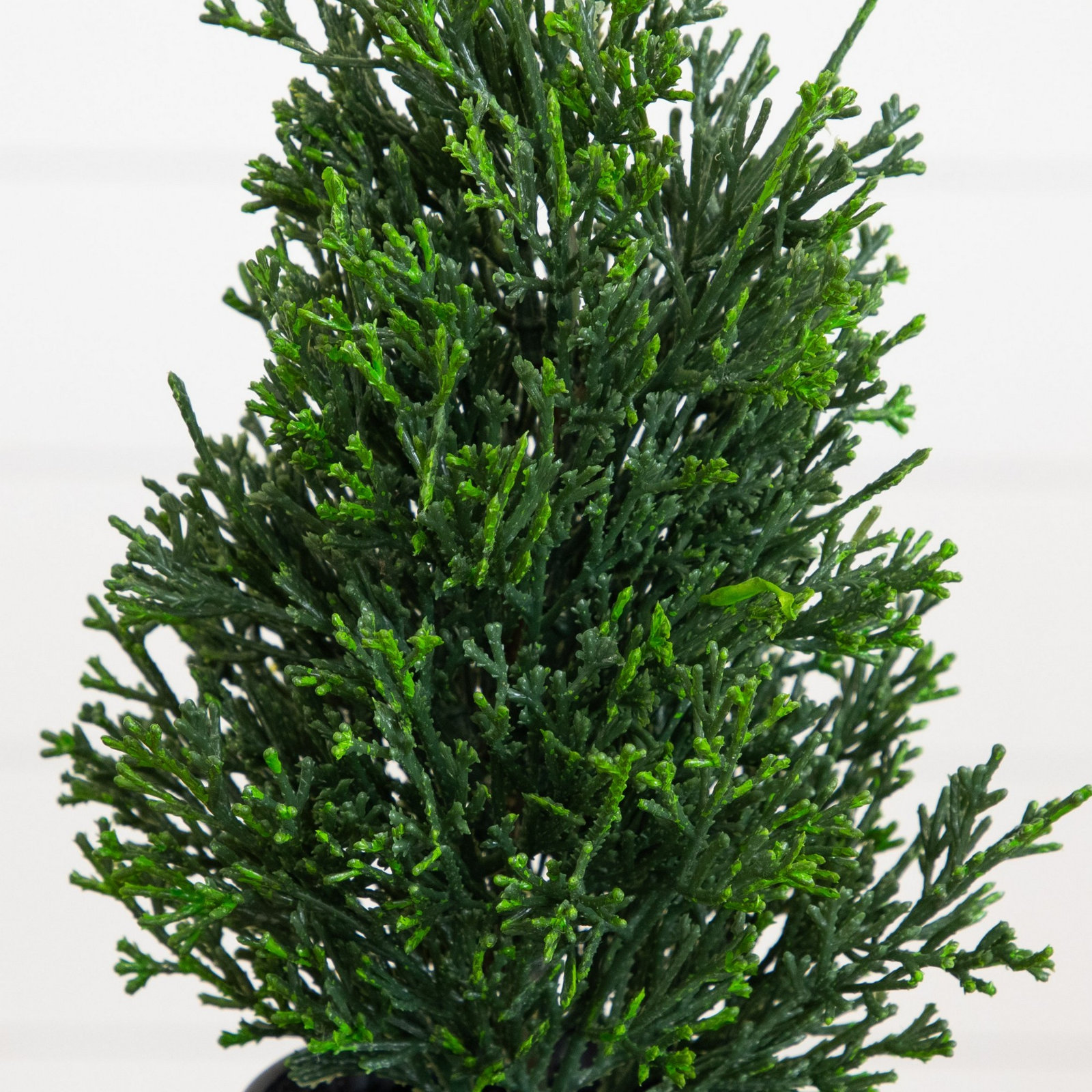 12in. Artificial Mini Christmas Cedar Pine Tree in Metal Tin Planter - Set of 2