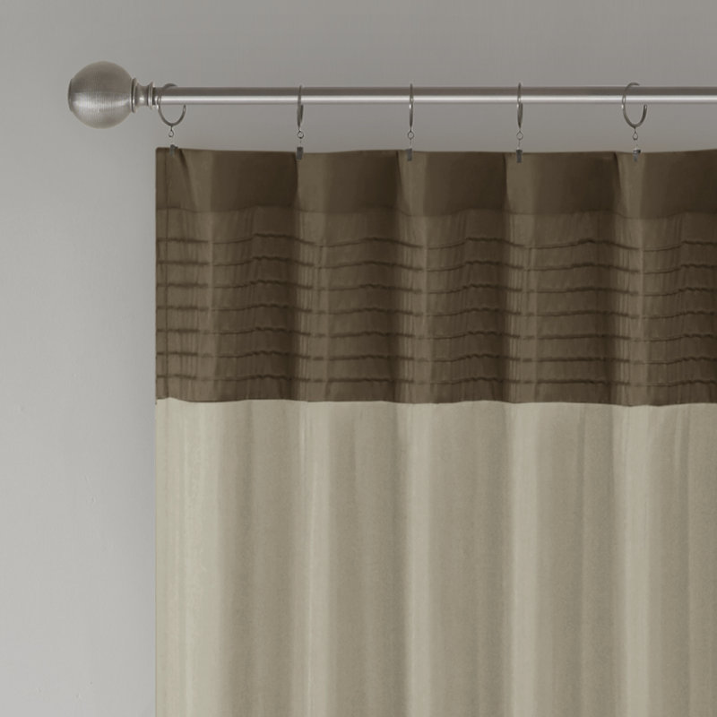 Amherst Polyoni Pintuck Single Curtain Panel, Red
