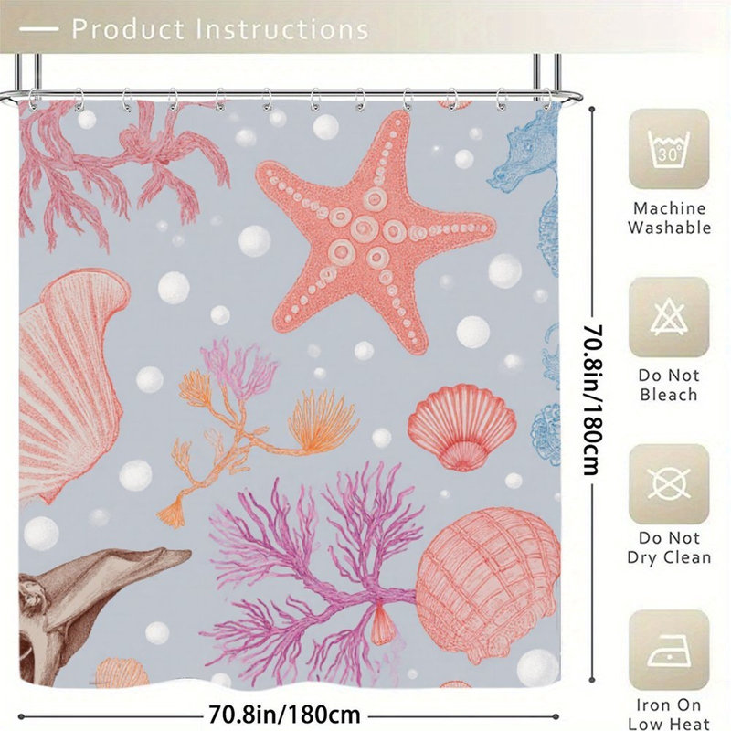 Rideaux de douche rose et bleu marine, 71 x 71