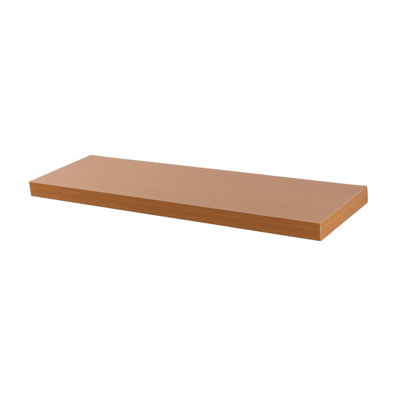 Harbour Housewares - Modern Floating Wall Shelf, Brown, 4cm H x 100cm W x 23.5cm D