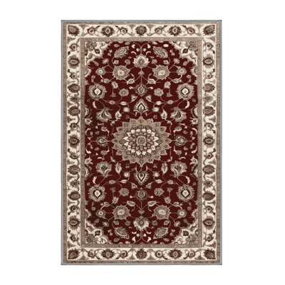 Machine Washable Persian Gray Area Rug
