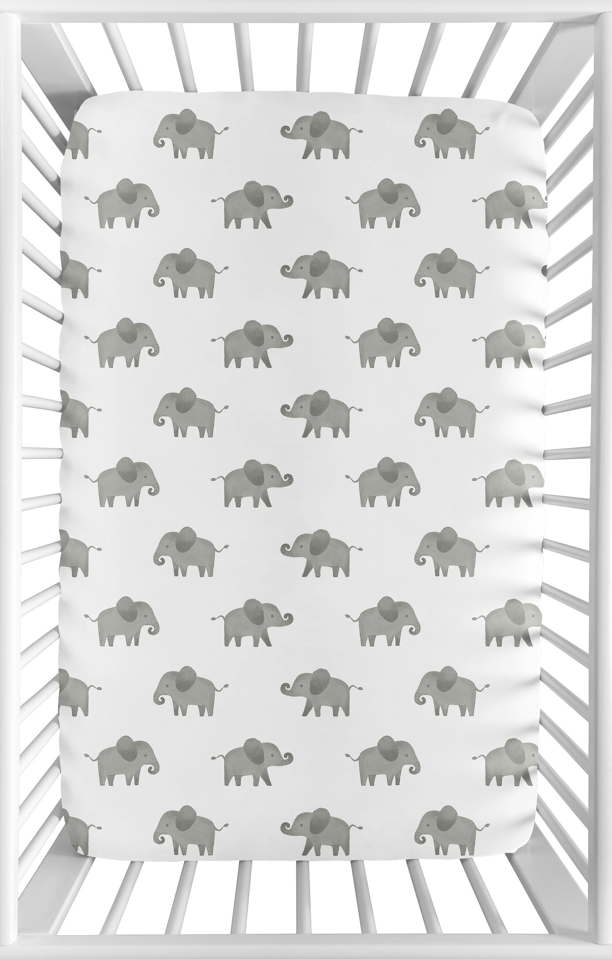 Mini crib clearance bedding elephants