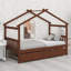 Lit en bois avec lit gigogne-867100477