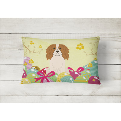 Easter Eggs Outdoor Throw Pillow