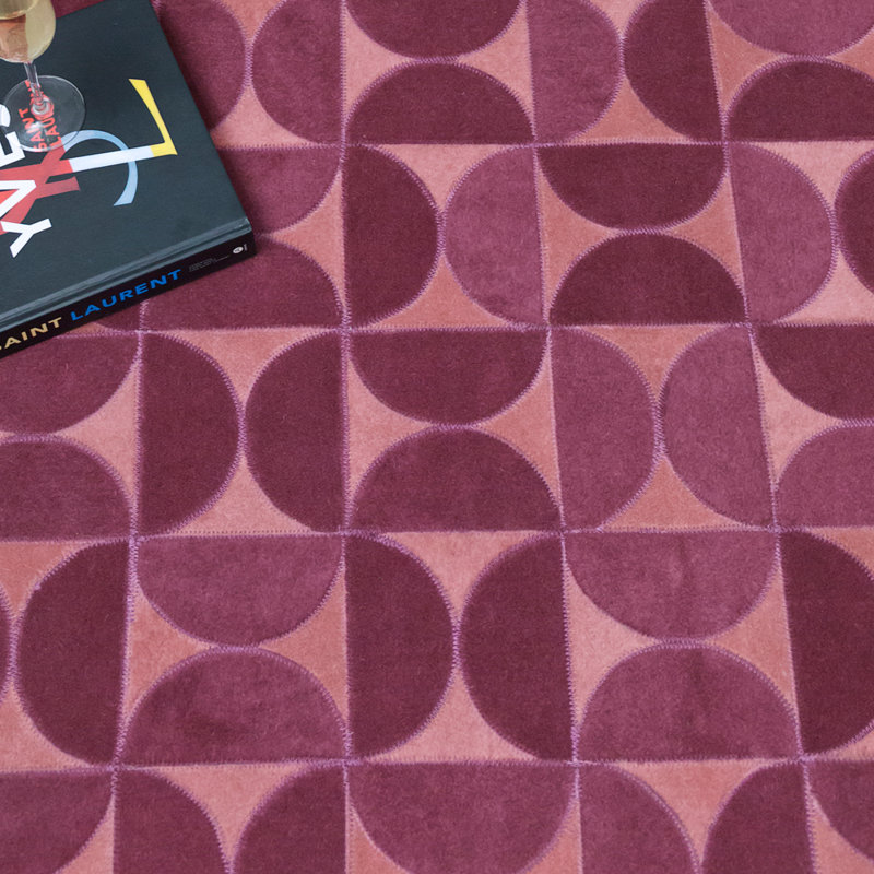 Horizons Geometric Area Rug in Pink, Rectangle 5'3" x 7'6"