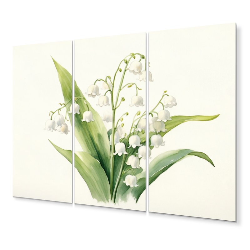 Green Lily Serenade - ensemble de décoration murale floral en métal