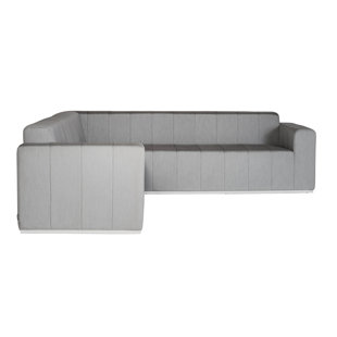 Redondo 102'' Wide Aluminum Patio Sectional with Sunbrella® Cushions