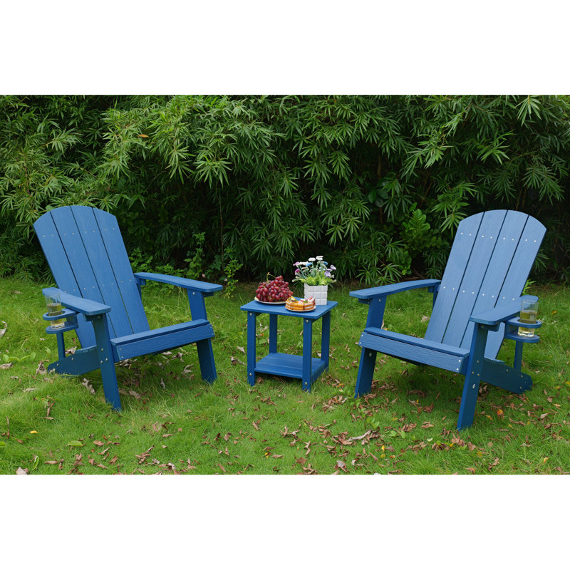 2-Piece All-Season Outdoor Lounge Chairs  For Patio Chats & Garden Leisure Gatherings, Chair, Navy Blue