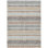 8' X 10' Gray And Silver Striped Washable Indoor Outdoor Area Rug