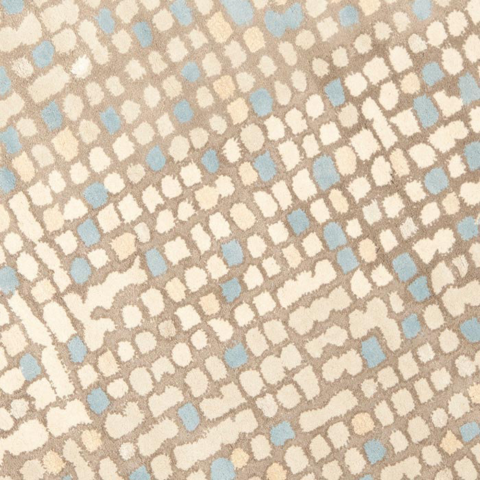 Martha Stewart Hand Tufted Wool/Viscose Geometric Rug in Beige, Runner 2'6" x 10'