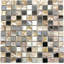 1" x 1" Metal/ Seashell Grid Mosaic Wall Tile