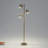 Jacob 64" Modern 3-Light Adjustable LED Floor Lamp with Gold Brass Finish and Metal Cone Shades, Bulbs Included-64497588