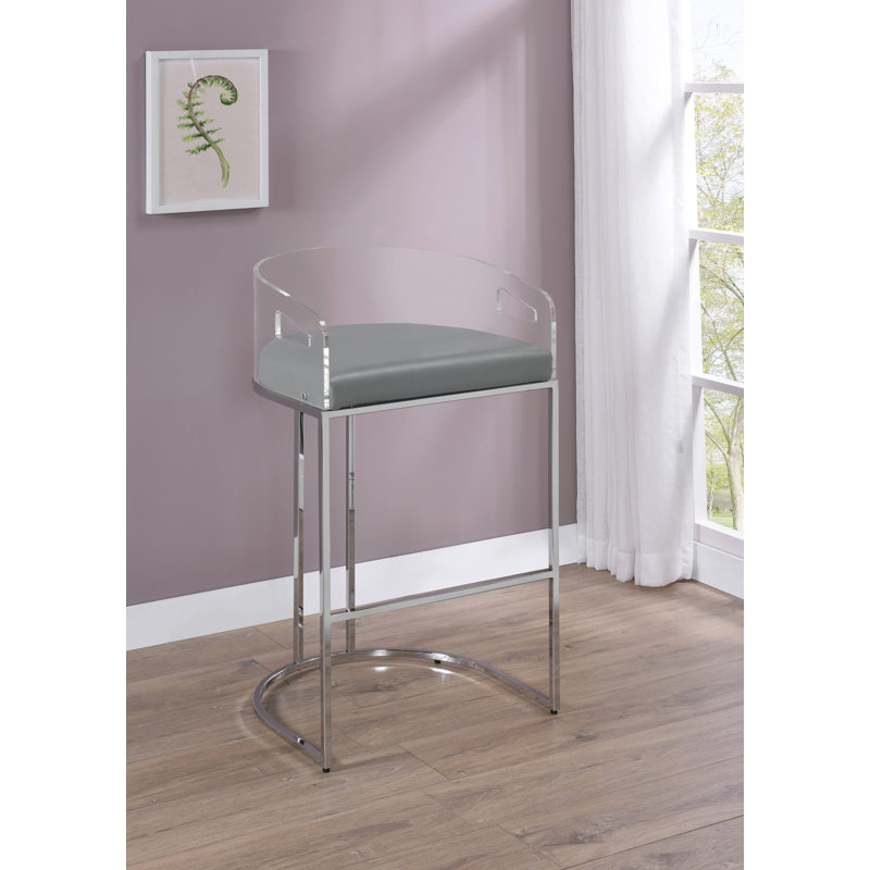 Konstantin Upholstered Counter Stool with Metal Frame, Bar Stool (31.25" Seat Height)