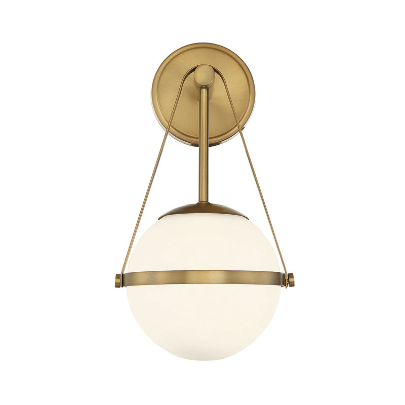 Ayyan 1-Light Wall Sconce in Brass, Brass