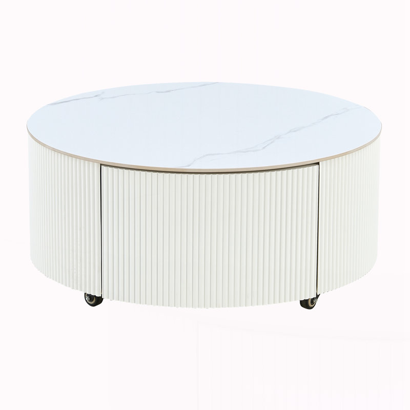 Table basse ronde Modern, Blanc