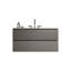 36" Wall Mount Glossy Bathroom Vanity With Ceramic Sink With Three Faucet Holes, Large Storage Floating Bathroom Vanity For Modern Bathroom, Pre-Assembled-1998068157