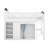 Full Size Loft Bed With Storage Cabinet, Wardrobe And LED-850132393